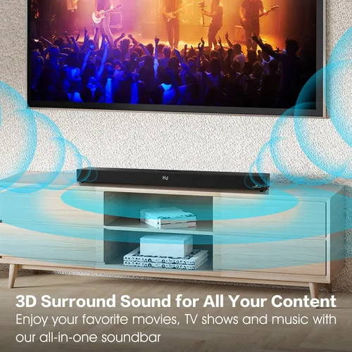 Miniatura 4 de LARKSOUND Barra de sonido todo en uno con subwoofer integrado