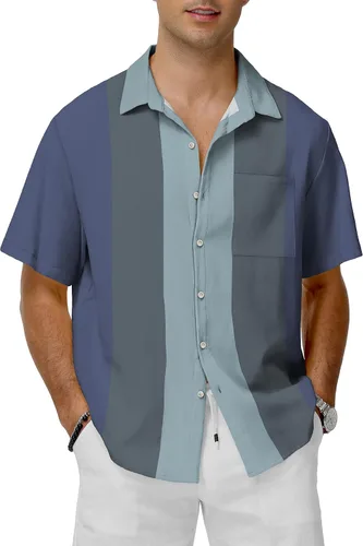 Miniatura 19 de KYKU Hawaiian Shirt for Men: Tropical Summer Beach Short Sleeve Button Down Shirt with Pocket