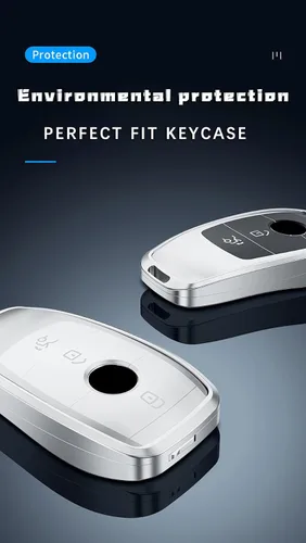 Miniatura 4 de ontto Funda inteligente para llave de automóvil, marco de metal y carcasa de resina para llave de automóvil para Mercedes-Benz Clase A Clase C Clase