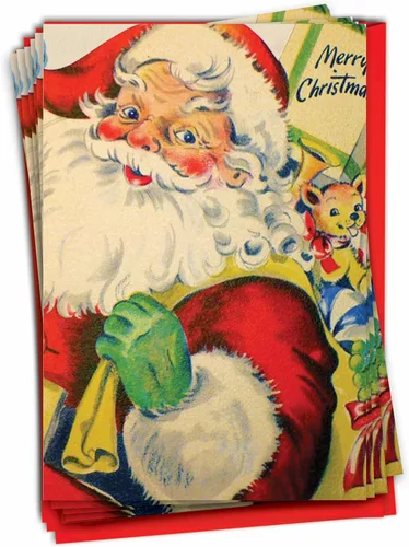 Miniatura 10 de The Best Card Company Paquete de 12 tarjetas de felicitación de Navidad con sobres, vacaciones de humor para hombres y mujeres
