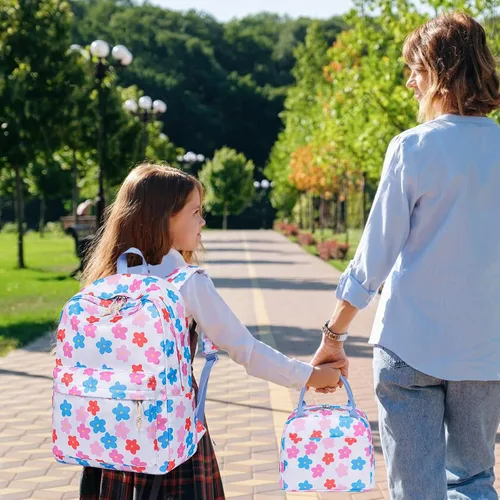 Miniatura 23 de LOIDOU Mochila para adolescentes y niñas, mochila escolar con lonchera y estuche para lápices, juego de bolsas escolares 3 en 1