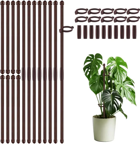 Miniatura 14 de 20 estacas de soporte para plantas de 17 pulgadas, palos de orquídea de jardín de SupKing extendidos a 3 pies, 4 pies y 5 pies, postes para plantas