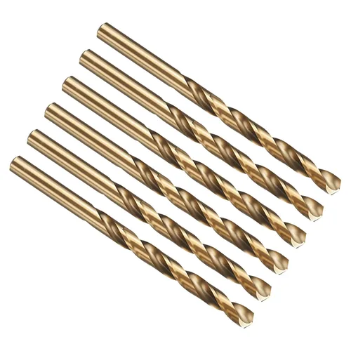 Miniatura 91 de PATIKIL Broca Jobber de 0.039 in, vástago recto M35 cobalto 5% acero de alta velocidad 135° acabado dorado para metal duro de acero inoxidable - 2