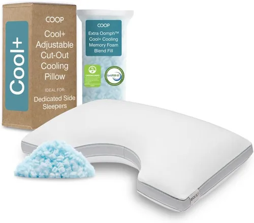 Miniatura 13 de Coop Home Goods Cool+ - Almohada ajustable, almohadas de espuma viscoelástica en forma de tamaño Queen Plus con gel refrescante, para espalda