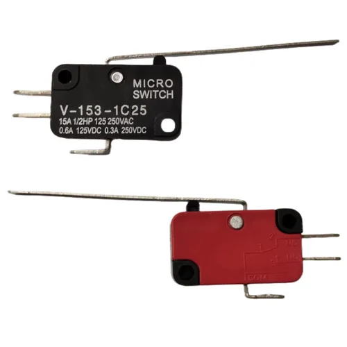 Miniatura 7 de V-15-1C25 125V/250V 15A Botón SPDT Acción de presión momentánea 1 NO 1 NC Micro Limit Switch 20-Pack