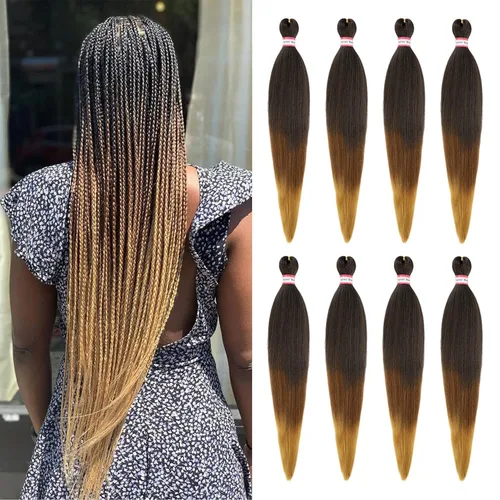 Miniatura 47 de Extensiones de cabello para trenzar preestiradas, color negro, 12 pulgadas, 8 paquetes de cabello natural para trenzar, fácil trenza, ajuste de agua