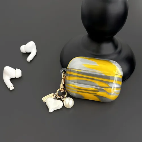 Miniatura 8 de Funda para Airpods Pro 2, funda con diseño de nubes con purpurina compatible con Apple Airpods Pro de 2ª/1ª generación (2023/2022/2019) con llavero