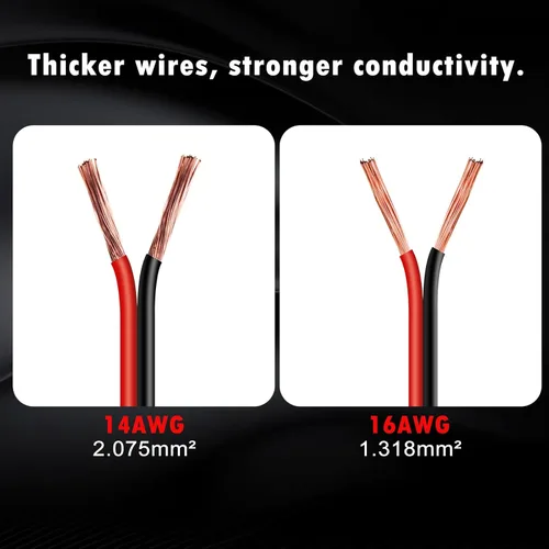 Miniatura 4 de CUZEC Cable de carga de enchufe de encendedor de cigarrillos macho a macho, 20A, 5.3 pies / 5.2 ft, 14 AWG macho a macho, con indicador LED
