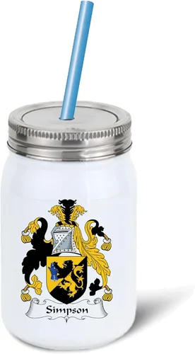 Miniatura 4 de Carpe Diem Designs - Taza de cerámica para café y cacao con escudo de Simpson Family Crest, de 11 onzas, fabricada en los Estados Unidos.