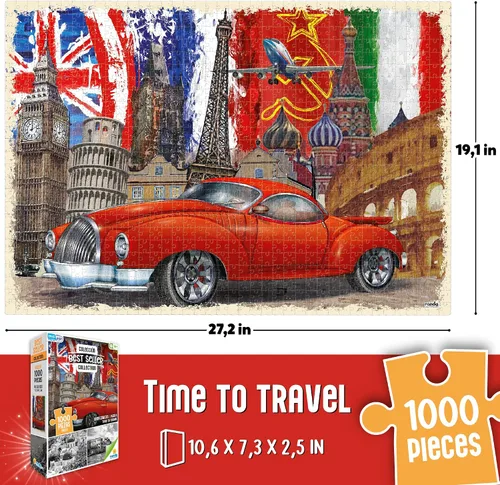 Miniatura 5 de RONDA Europe Classics - Rompecabezas de 1000 piezas para adultos (3 unidades) 3 iconic European landmarks, QR reference image, precision-cut