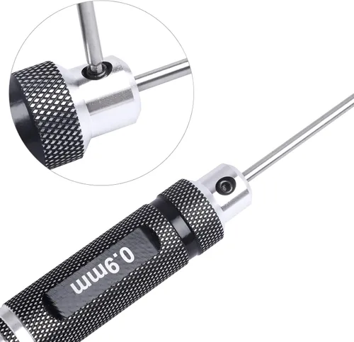 Miniatura 7 de Soporte de trabajo de aluminio para automóvil a control remoto con bandeja de tornillos y juego de destornilladores hexagonales RC (7 piezas)