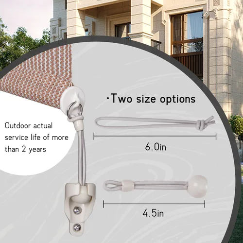 Miniatura 8 de Kit de bungee + tapa de extremo, accesorios de instalación de repuesto universales para parasol de interior/exterior y persianas enrollables