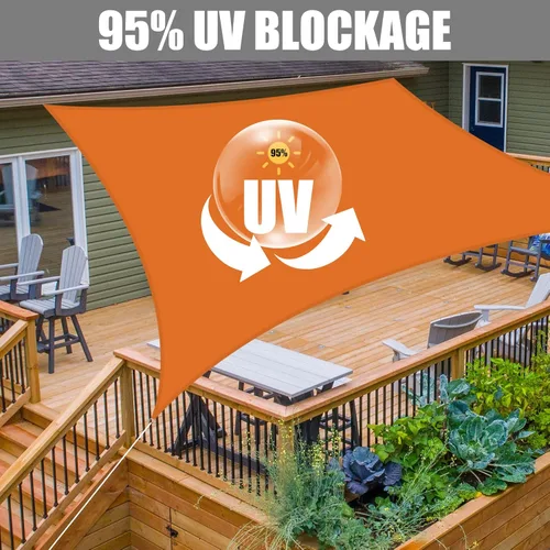 Miniatura 12 de Neween Toldo Vela, 6'7'' x 6'7'' x 6'7'' Toldo Vela Triangular Impermeable para Patio Jardín Terraza Cubierta Pérgola Exterior Toldo Vela 98% Arena