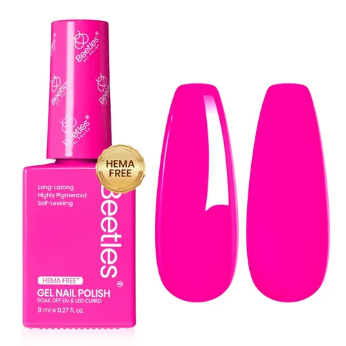 Miniatura 105 de Beetles - Esmalte de uñas de gel ultravioleta semipermanente sin HEMA de alto brillo para manicura francesa y arte de uñas, frasco a juego, blanco