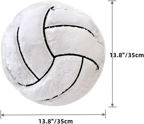 Miniatura 2 de XZJMY Almohada de voleibol, almohada deportiva suave y esponjosa, juguete de pelotas deportivas de peluche de 13.8 pulgadas, regalo para niños