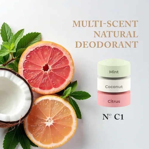 Miniatura 3 de Nevo Desodorante en barra Multi Scent con capas Desodorante sin aluminio para mujeres y hombres Todo natural, orgánico, vegano, no tóxico