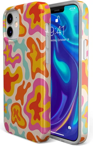 Miniatura 5 de Casely Funda para iPhone 11 Color tropical Splash Retro abstracto Diseño clásico ultra delgado