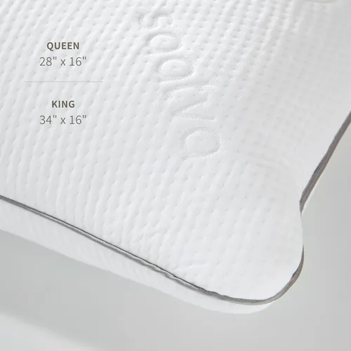 Miniatura 4 de Saatva Cloud - Almohada de espuma viscoelástica, almohada contorneadora y alta, relleno de espuma viscoelástica con gel triturado, perfecta