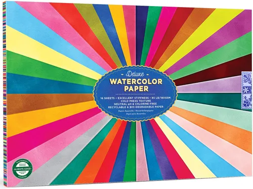 Miniatura 7 de eeBoo: Bloc de papel de acuarela de lujo, hongos de Yumi, 16 hojas, calidad de artista, 85 libras/180 gsm, arte de portada de bosque, ecológico