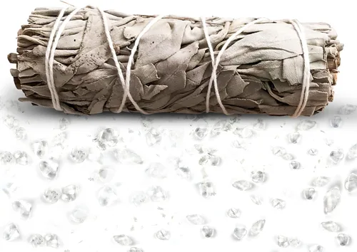 Miniatura 7 de Varitas de Salvia Blanca para Limpias – Salvia Blanca – Reiki y Luna Llena Cargadas con Cristales de Cuarzo para Limpieza de Energía, Meditación
