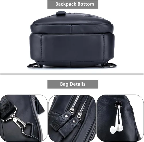 Miniatura 113 de LUKZIJAES Bolso bandolera de cuero genuino para hombre