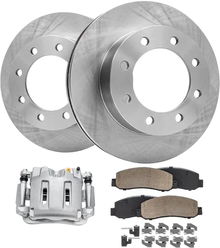 Miniatura 51 de Detroit Axle - 4 rotores de freno para Ford 2012 2013 2014 F-150 Lobo, repuesto de rotores de freno de disco: rotor delantero de 13.78 pulgadas