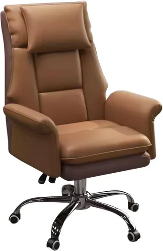 Miniatura 11 de Silla de oficina ejecutiva, silla de oficina grande y alta, silla ergonómica de cuero, sillas de escritorio para oficina en casa, sillas de negro