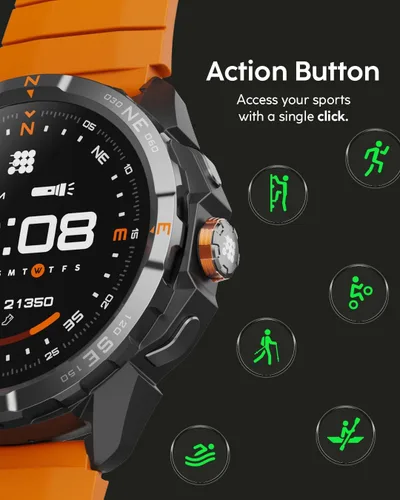 Miniatura 5 de Cubitt Terra - Reloj inteligente resistente con GPS de doble banda, pantalla AMOLED de 1.48 pulgadas, mapas sin conexión, VITA AI, entrenador AI