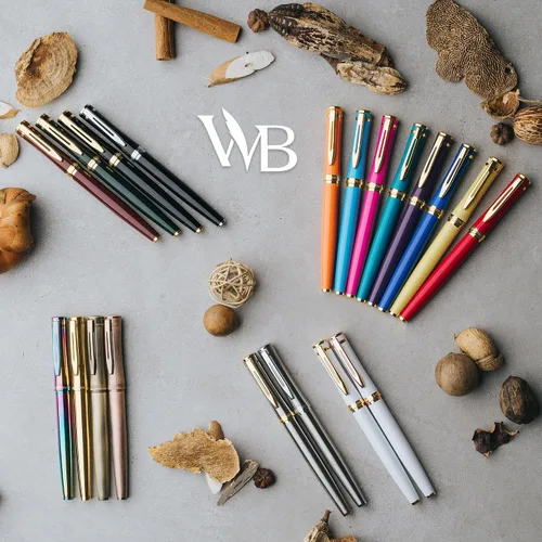 Miniatura 8 de Conjunto de pluma estilográfica Wordsworth & Black, plumín extra fino dorado de 18 quilates, incluye 24 cartuchos de tinta, convertidor de repuesto