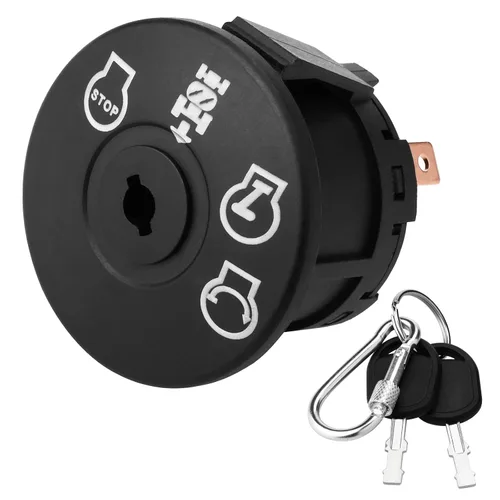 532193350 Interruptor de encendido 4 posiciones con llave 7 terminales para Husqvarna AYP Craftsman Poulan cortacésped tractor - Reemplaza 193350