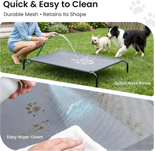 Miniatura 5 de Love's cabin Cama elevada para perros con enfriamiento para perros grandes, portátil para interiores y exteriores, cuna elevada para mascotas