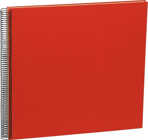 Semikolon - Álbum de fotos de papel crema grande en espiral Economy (13.6 × 13 pulgadas), rojo