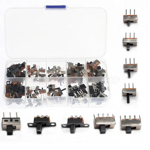 Miniatura 9 de CYT1107 - Interruptor deslizante vertical de 0.197 in de alto, 2 pines, 2 posiciones, panel SPDT 1P2T (paquete de 20)