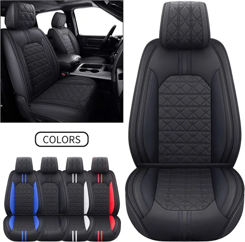 Miniatura 7 de YIERTAI - Fundas de asiento para Dodge RAM, camionetas 2009-2026, 1500/2500/3500HD, Set completo, solo para asientos delanteros, de doble cabina y 2