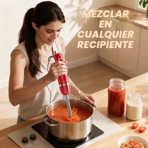 Miniatura 7 de Turelar Licuadora de inmersión de mano, licuadoras eléctricas con cable, batidora portátil con 2 velocidades de mezcla y emulsionante de cuchillas