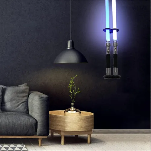 Miniatura 12 de Soporte de pared vertical para sable de luz. Soporte de pared para sable de luz. Aplicable a la mayoría de los sables de luz (1 agujero transparente)