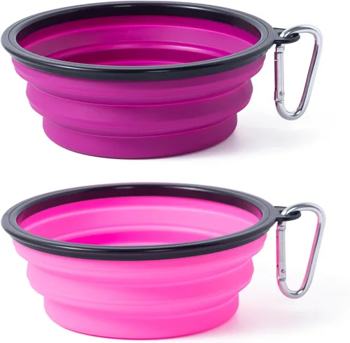 Miniatura 16 de Tazón para Perros Cuencos Plegables para Mascotas, Paquete de 2 Cuencos Plegables de Agua para Perros para Gatos y Perros, Plato Portátil de Verde +