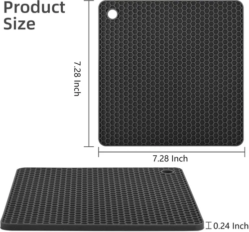 Miniatura 2 de Salvamanteles de silicona para ollas, salvamanteles para ollas y sartenes calientes, salvamanteles multiusos resistentes al calor para platos