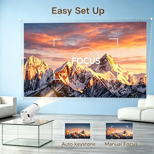 Miniatura 4 de Aplicaciones integradas: mini proyector con WiFi y Bluetooth, compatible con proyector portátil de 1080P con Android 11, 160 lúmenes ANSI, rotación
