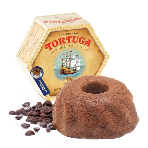 TORTUGA Pastel de ron de montaña azul caribeño, pastel de ron de 32 onzas, el regalo gourmet premium perfecto para cestas de regalo, fiestas,