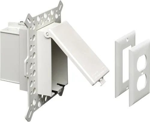 Miniatura 4 de Cubierta de caja eléctrica Arlington modelo DBVMA1C-1, impermeable, transparente y vertical con borde ajustable de 1/4 de pulgada a 2 y 1/2