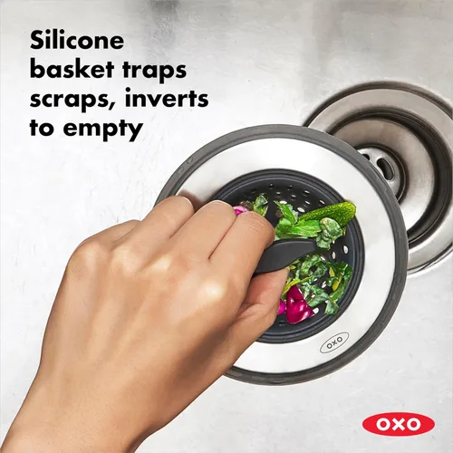 Miniatura 3 de OXO Good Grips - Tapón de colador para fregadero 2 en 1