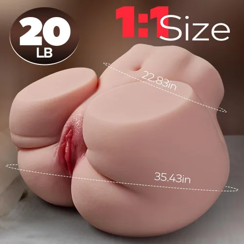 Miniatura 6 de Muñeca Sexual BBW de 21 Libras Juguete Sexual Masculino, Muñecas Sexuales Realistas con Mejilla Regordeta Vagina Profunda y Coño Anal Culo Carne