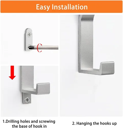 Miniatura 5 de Ganchos de pared para colgar ropa, abrigo, toalla, cuerda, llaves, sombreros, bolsos, ganchos de pared para cocina, baño, puerta, gabinete
