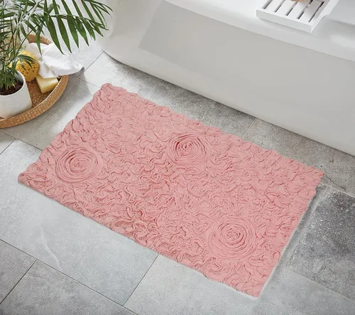 Miniatura 59 de Home Weavers Bell Flower Collection - Tapetes de baño copetudos 100 % algodón, extrasuaves y absorbentes, antideslizantes, lavables a máquina, lino