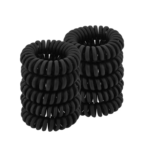 Miniatura 22 de Lazos para el cabello en espiral para soportes gruesos para cola de caballo (paño marino, 12 piezas) – sin arrugas para todo tipo de cabello Tela
