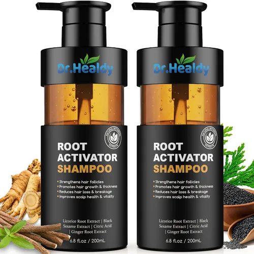 Champú activador de raíces para hombres, champú para el crecimiento del cabello para pérdida de cabello y adelgazamiento del cabello, sin sulfato,