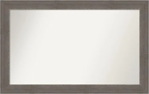 Miniatura 187 de Amanti Art Espejo de pared personalizado no biselado (24.5 x 24.5 pulgadas), marco gris marrón alta, varios tamaños personalizados, espejo de baño