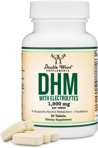 Tabletas de dihidromiricetina (DHM) DHM1000 – El suplemento DHM más potente del mercado – 1,000 mg por cápsula (30 unidades) mejorado con