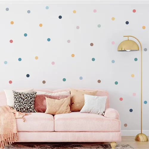 Miniatura 18 de Calcomanías de pared de estrellas coloridas para dormitorio de niños y niñas, calcomanías de pared de estrellas extraíbles de tamaño mixto